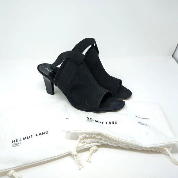 Vintage Helmut Lang Heels 9.5 Black Open Toe - Picture 13 of 13
